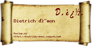 Dietrich Ámon névjegykártya